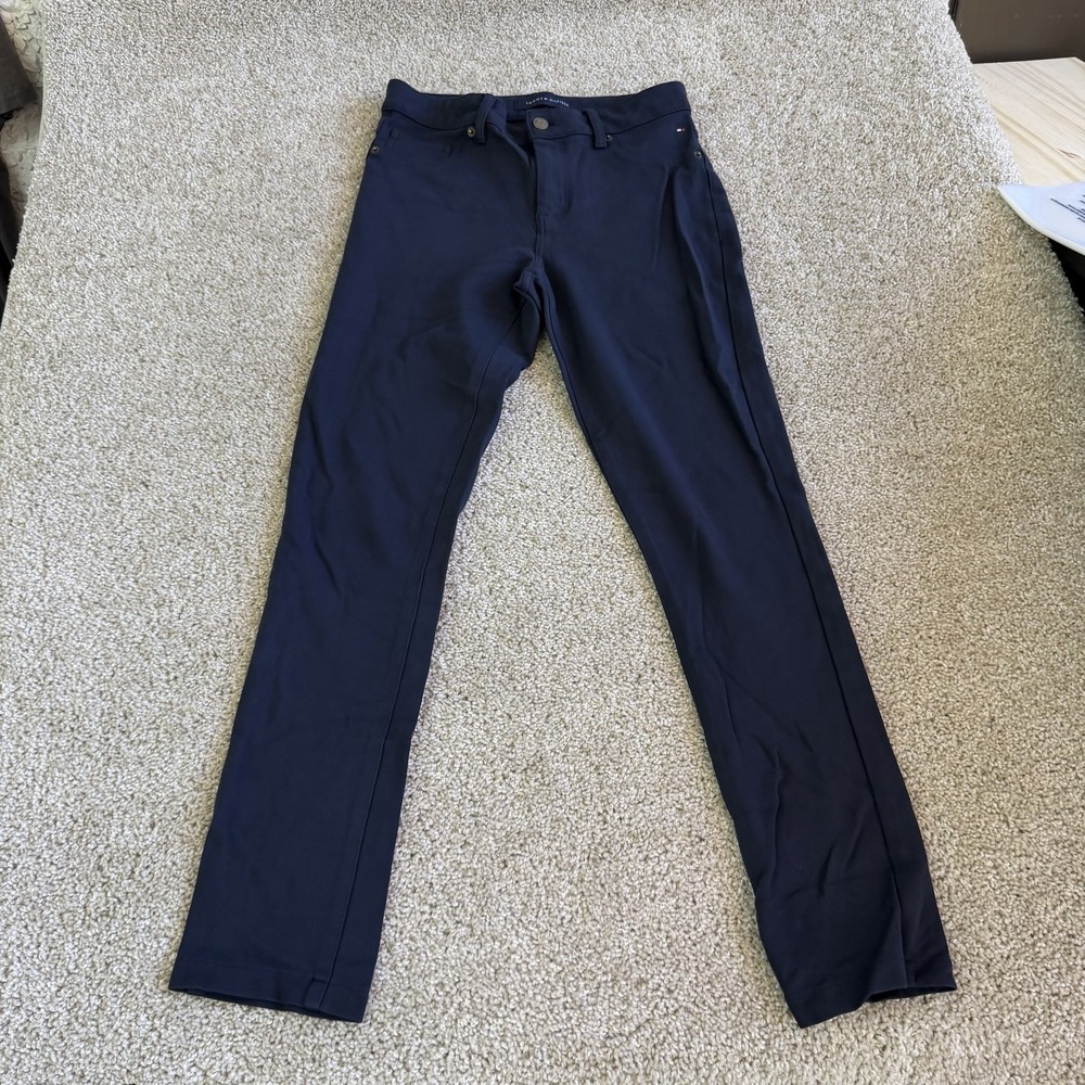 Tommy Hilfiger Pants Womens 6 Blue Ponte Skinny Jegging Stretch Pockets Casual